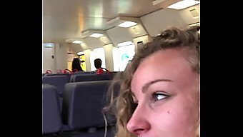 Teen Couple Indulges In Public Sex On Train, Swallows Each Other'S Cum